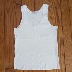 Tibi White Giselle Knit Tank